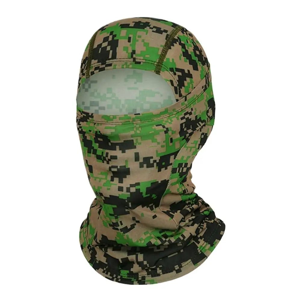 Full Face Mask for Men Women Camouflage Motorcycle Balaclava Quick Dry Cycling Headwear Fishing Skiing Sun Hood Hat 10 Colors Peaceful Pleasures Health and Wellness Army green