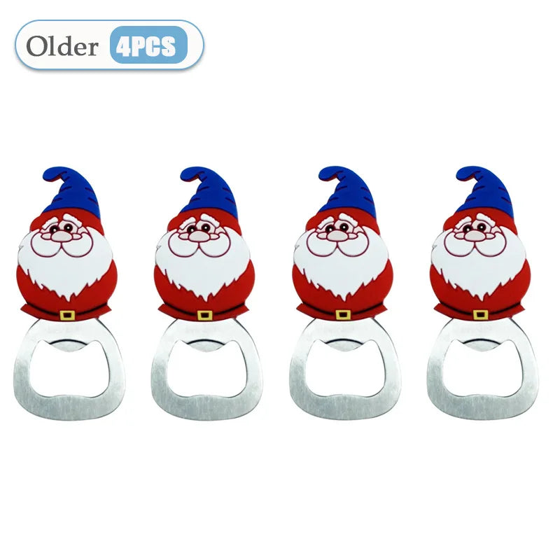 Christmas Magnetic Bottle Opener | Santa Silicone Fridge Magnet
