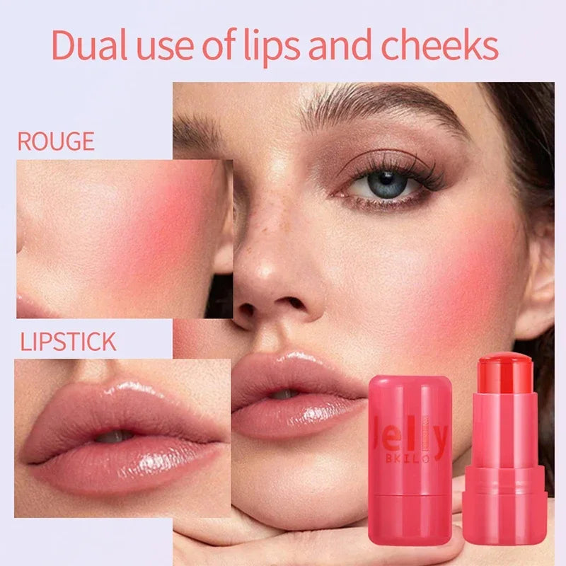 4-Piece Jelly Cheek Blush Tint Set – 3-in-1 Lip & Face Makeup