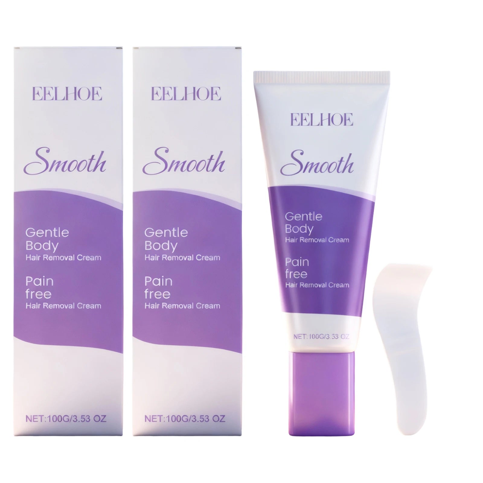 Hair Removal Cream Moisturizing Gentle Remove Hair Relieve Discomfort Smoothing Firming Skin Refreshing Body Hair Removal Lotion Peaceful Pleasures Health and Wellness 2 x 100g Boxed