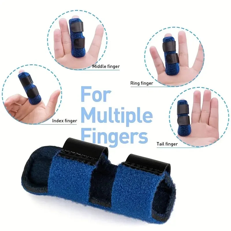 1Pc Adjustable Finger Splint with Lightweight Aluminum Base - Provides Support and Relief for Injured Fingers - Fits 40-80kg Peaceful Pleasures Health and Wellness