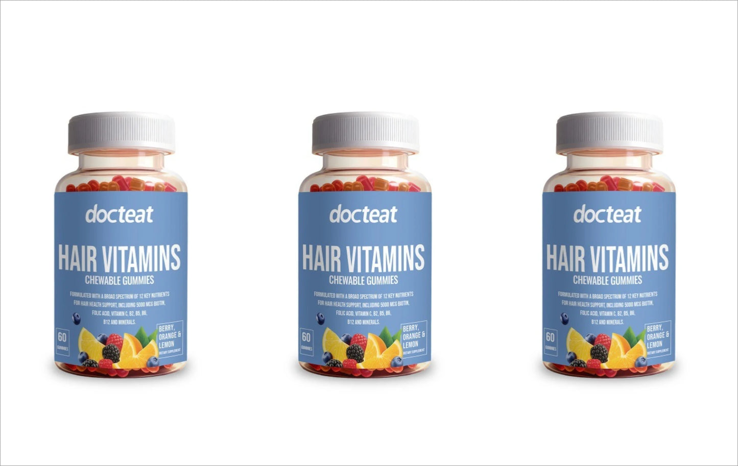 Biotin 5000mcg Hair Nail Skin Gummy Vitamins | 60 Count