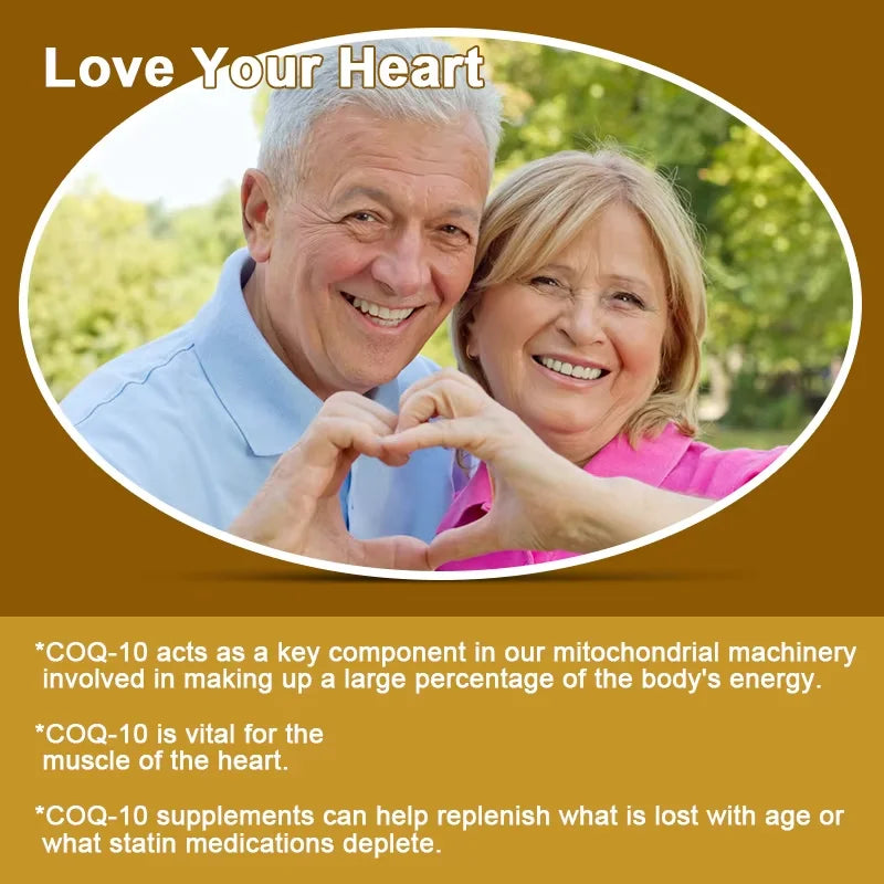 CoQ10 Capsules – Heart, Brain & Skin Support 120ct Peaceful Pleasures Health and Wellness