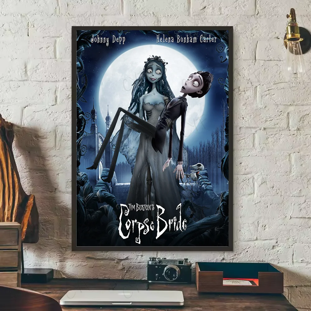 Corpse Bride Cartoon Poster – HD Waterproof PVC Wall Art Decor Wall Art Poster Peaceful Pleasures Health and Wellness z13 40X50cmNoframe