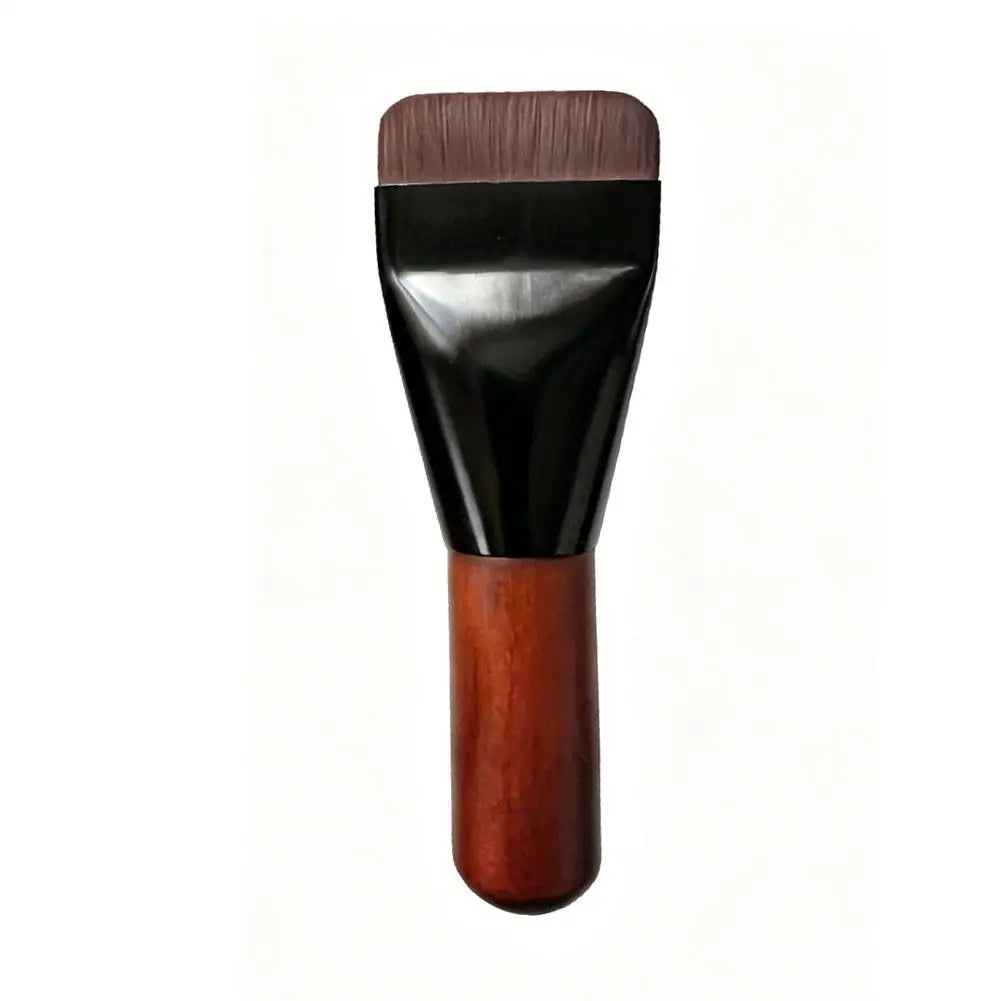 Ultra Thin Foundation Brush Flat Head Face Contour Brush Wooden Handle Make Up Brush Blending Foundation Cream Makeup Brushes Peaceful Pleasures Health and Wellness B