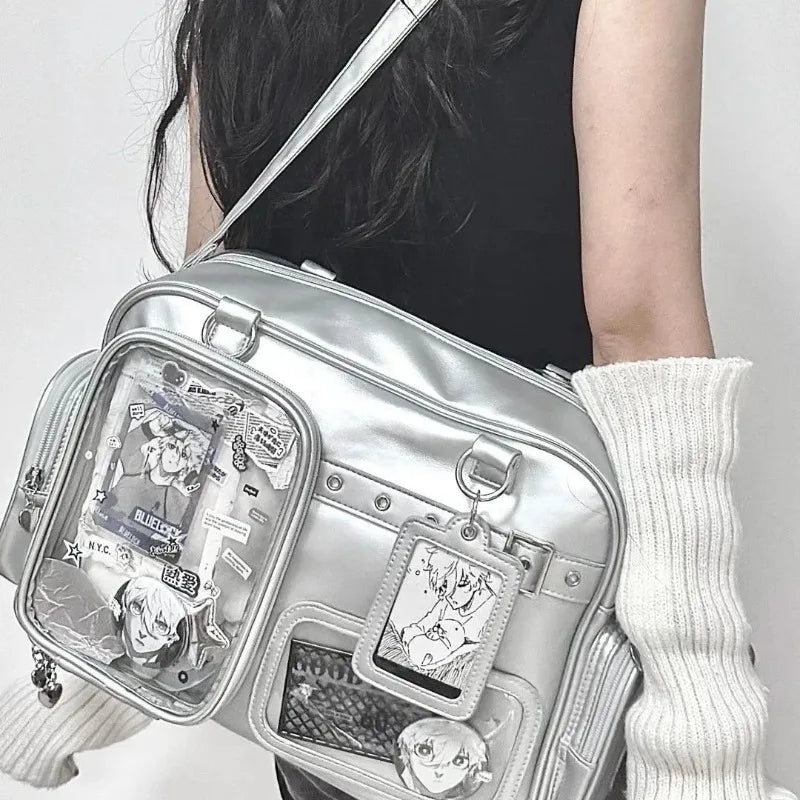 New Concert Hidden Light Tag Bag Ita Bag Crossbody Bags Large Shoulder Bag Y2K Shoulder Bag for Women Itabag Handbag Student Bag Peaceful Pleasures Health and Wellness