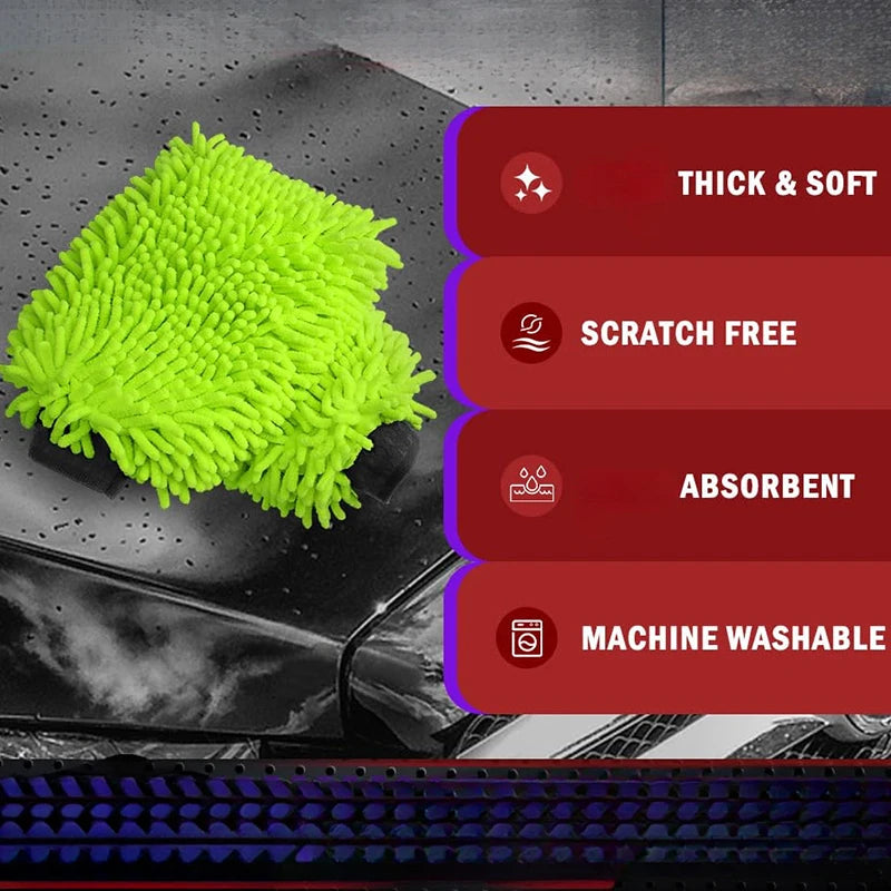 Car Washing Double-sided Gloves Car Cleaning Gloves Stair Railings Car Washing Cleaning and Maintenance Cloths Peaceful Pleasures Health and Wellness