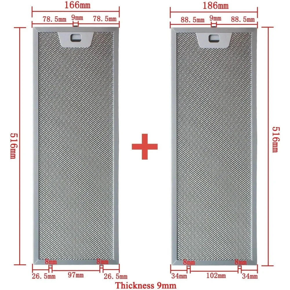 Range Hood Oil Mesh Filter | European Style – 516×166/186mm