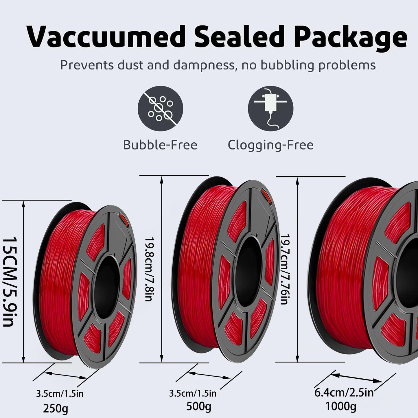 TPU Filament 1.75mm 95A Flexible 3D Printer – 250g/500g/1kg