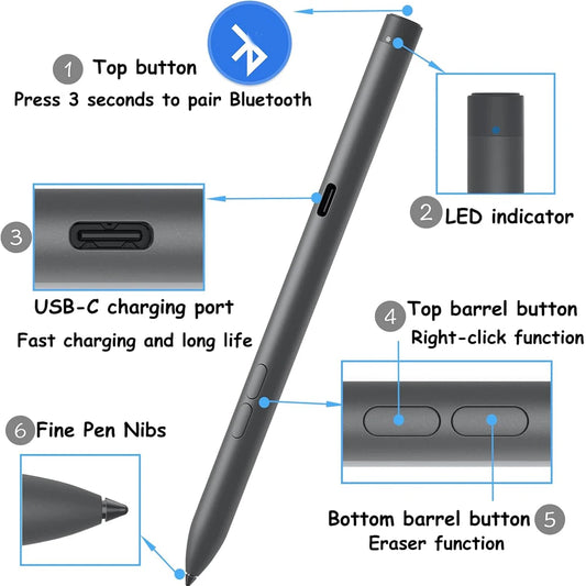 For XPS 9310 93515 2-In-1 Active Stylus Pen PN5122W F5NFM Peaceful Pleasures Health and Wellness