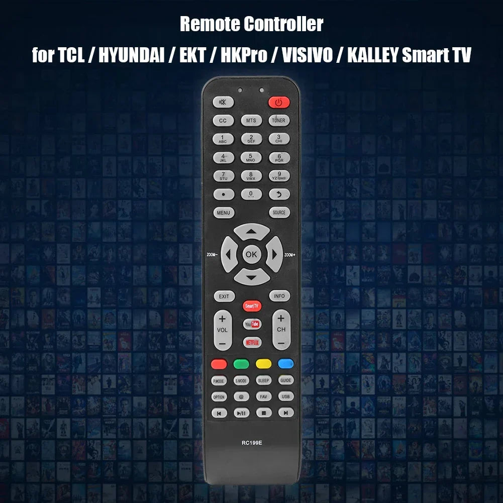 Smart TV Remote Replacement for TCL HYUNDAI EKT HKPro VISIVO