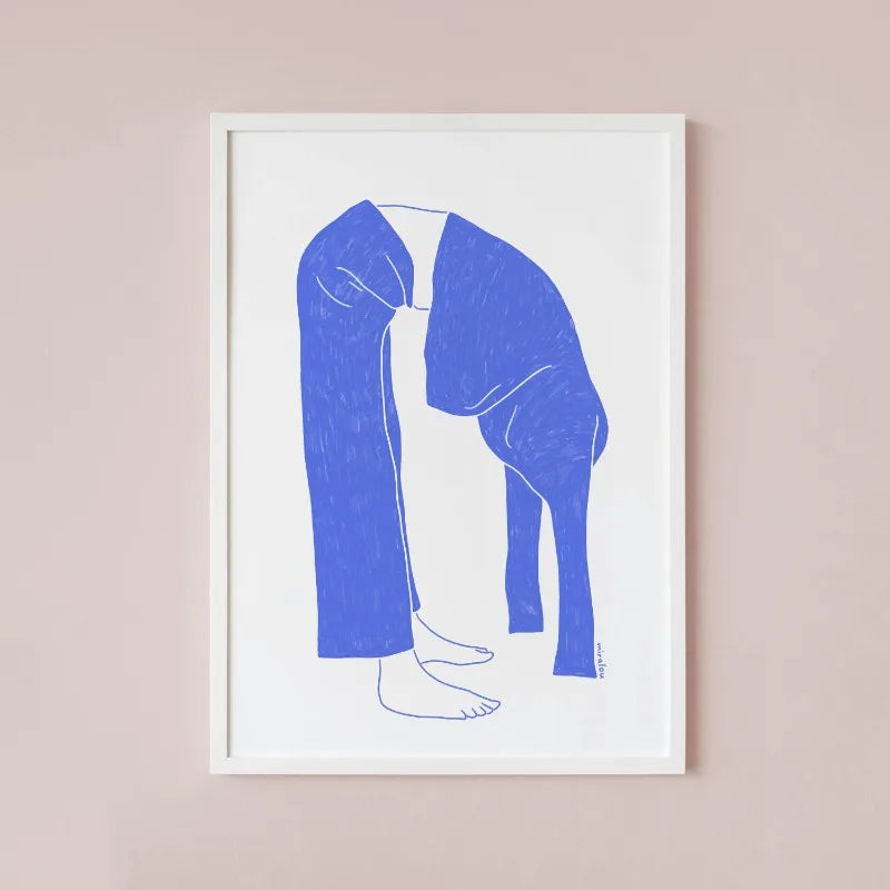 Modern Minimalist Line Girl Illustration Poster Girly Busy Resting Reading Book Canvas Painting Wall Art Living Room Home Dec Peaceful Pleasures Health and Wellness 4 20x30cm Unframed