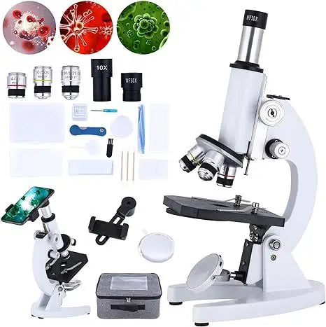 Optical Microscope 40X-2400X Primary School Children's University Middle School Professional Laboratory Peaceful Pleasures Health and Wellness With eyepiece