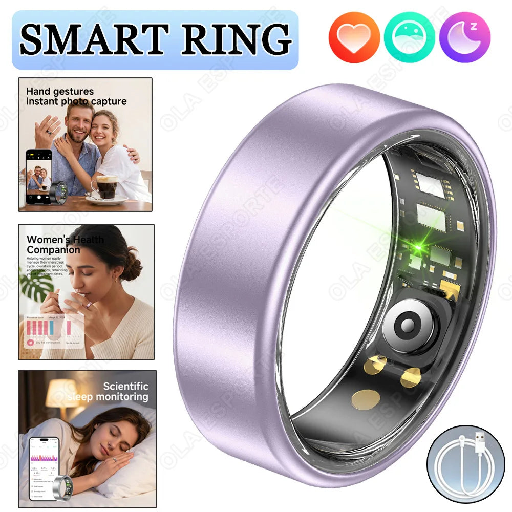 Smart Ring | Heart Rate, Sleep & SpO₂ Tracker + Charging Case