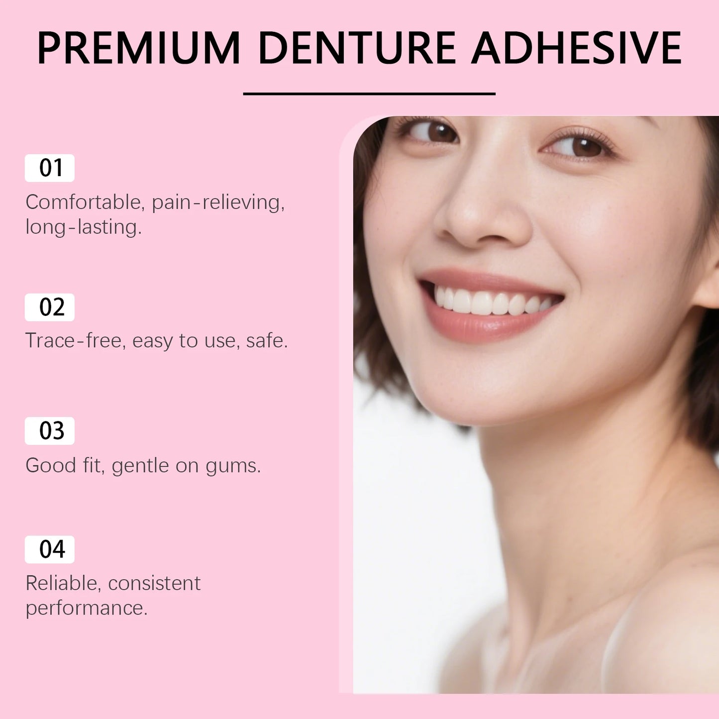 Feimuko Denture Adhesive Cream – Strong Hold & Comfort Fit