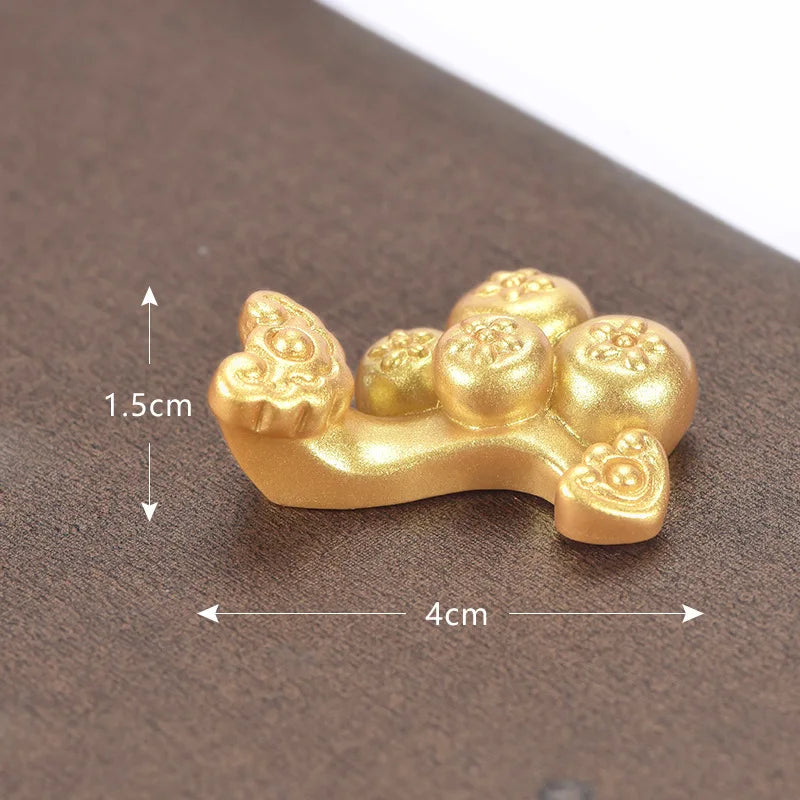 Feng Shui Auspicious Fa Cai Money Tree Gold Ingot Bag Lucky Fortune Spring Festival Mascot Desktop Ornament Car Home Decor Craft Peaceful Pleasures Health and Wellness 8