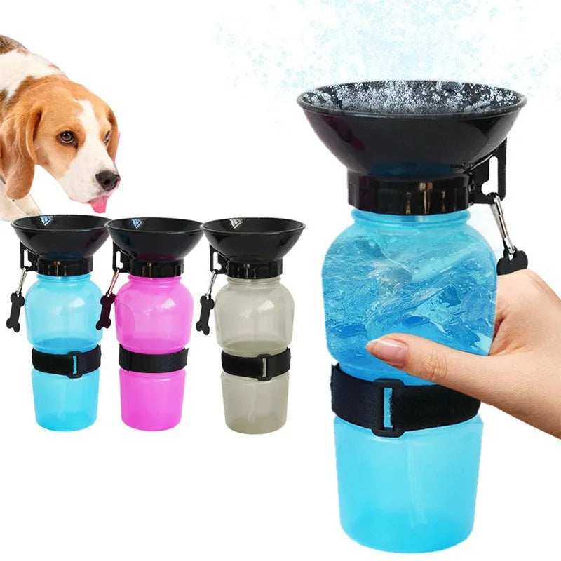500ml Portable Pet Water Bottle – Leak-Proof Travel Cup for Dogs