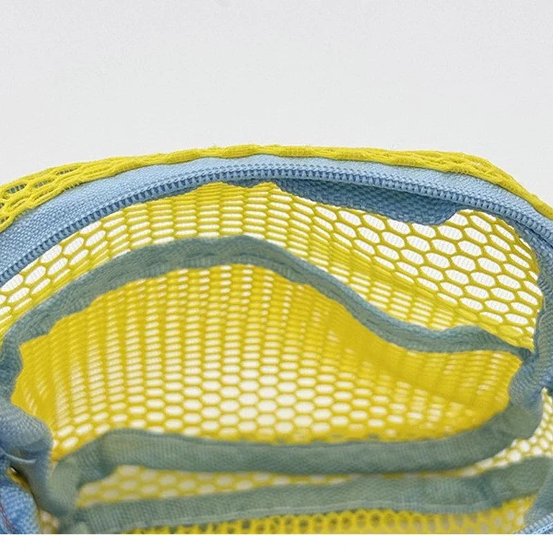 Colorful Net Fabric Makeup Bag & Mini Wallet | Tofu Bag