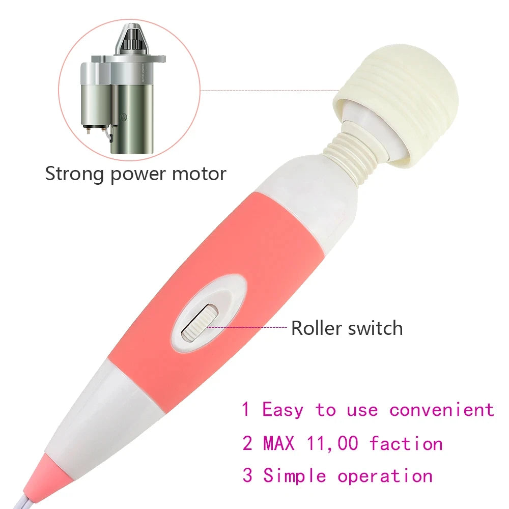 Wired Vibrating Massager for Women, Dual G-Spot & Clitoral Stimulation, Waterproof Body Massage Toy Peaceful Pleasures Health and Wellness