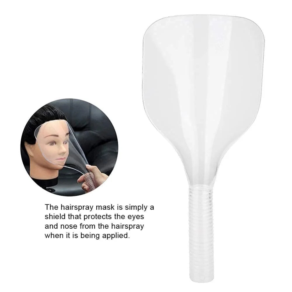 Barber Clear Plastic Hairspray Face Shield Hair Cut Pads Hair Salon Hairdressing Water Proof Spray Shields for Face Eyes Protect Peaceful Pleasures Health and Wellness
