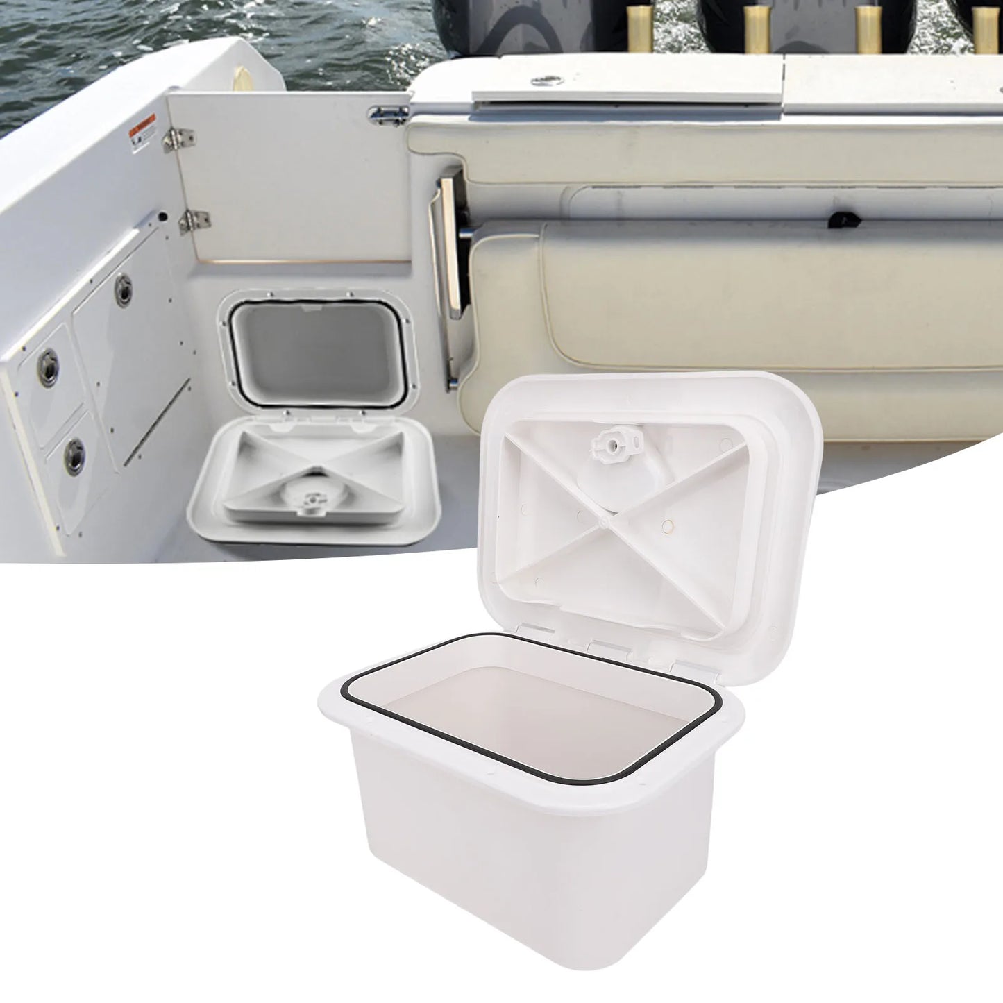 Marine Boat Embedded Storage Box ABS | Fishing Gear Organizer