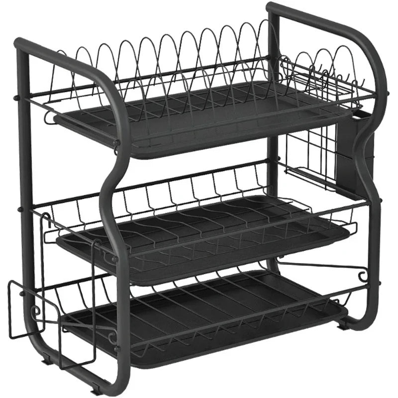 Luxury Kitchen Supplies Storage Rack Drain Rack Dish Plate Holder Household Large Tableware Storage Shelf Organizer Plate Rack Peaceful Pleasures Health and Wellness