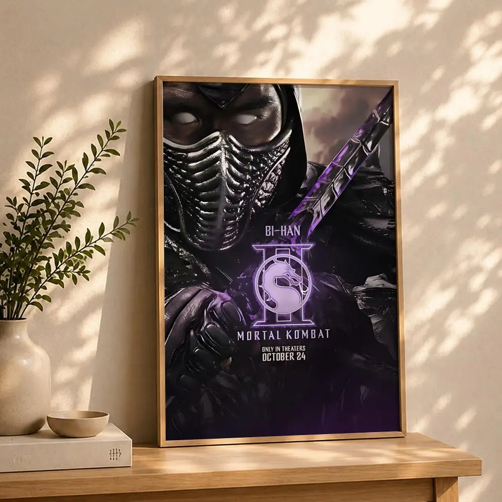 Mortal Kombat Movie Poster – HD Self-Adhesive Waterproof Wall Art Wall Art Poster Peaceful Pleasures Health and Wellness White13 21X30cmNoframe