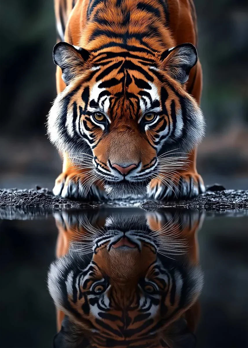 Tropical Tiger Forest Canvas Wall Art | Minimalist Home Decor Canvas Wall Art Peaceful Pleasures Health and Wellness 7 40x50cm Unframed