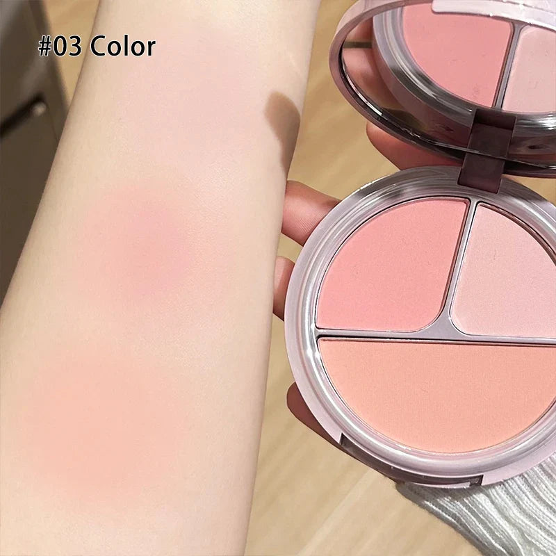 ARTVALUE Matte Blush Palette – 3-Color Cheek Tint & Contour