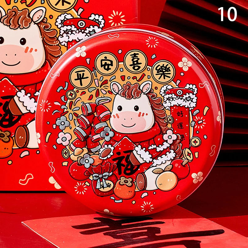 Chinese New Year Tin Box | Year of the Horse & Panda Design