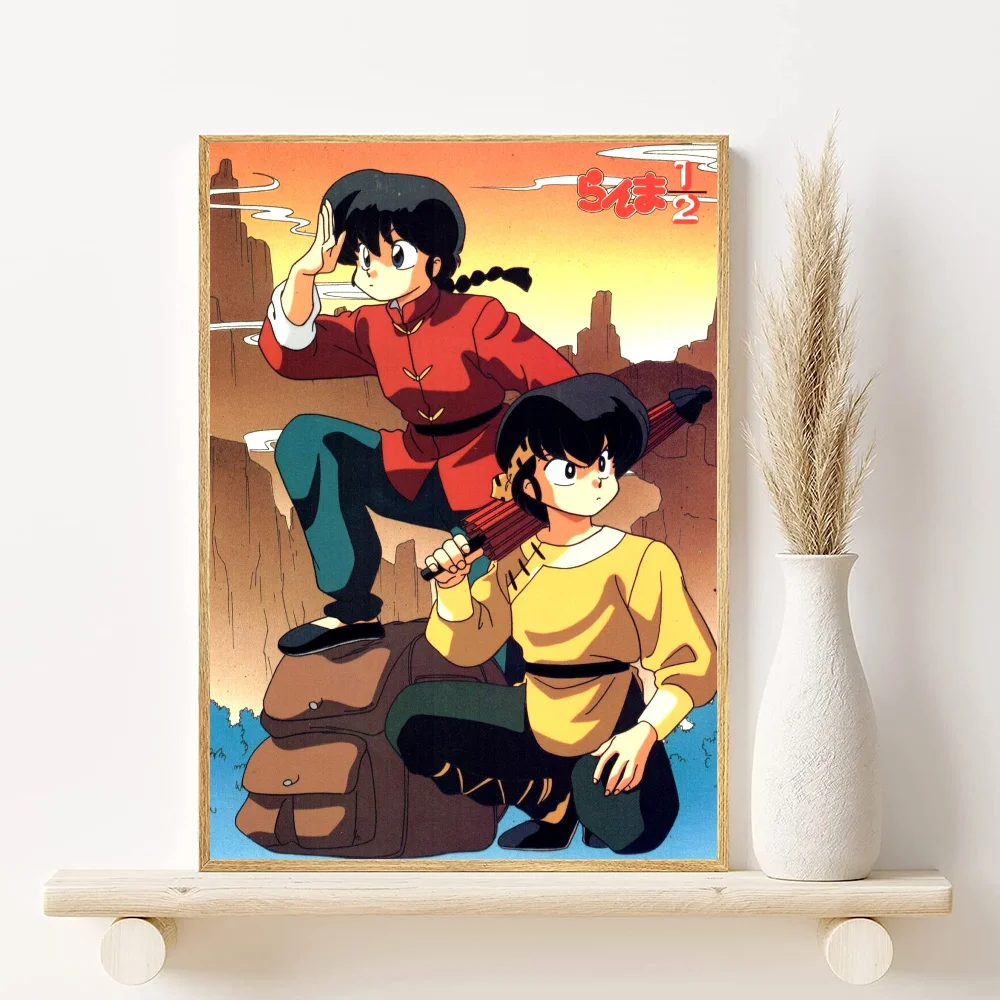 Ranma ½ Anime Poster HD Waterproof PVC Wall Art Decor Anime Wall Poster Peaceful Pleasures Health and Wellness z9 40X50cmNoframe