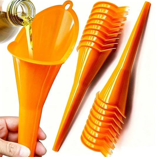 Car Long Stem Funnel Oil Fuel Filling Tools Anti-splash Plastic Peaceful Pleasures Health and Wellness