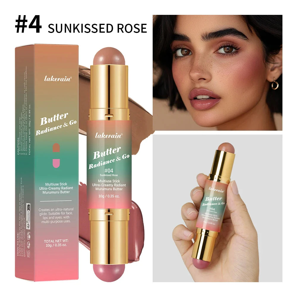 2-in-1 Bronzer & Blush Stick – Matte Glow Contour Makeup