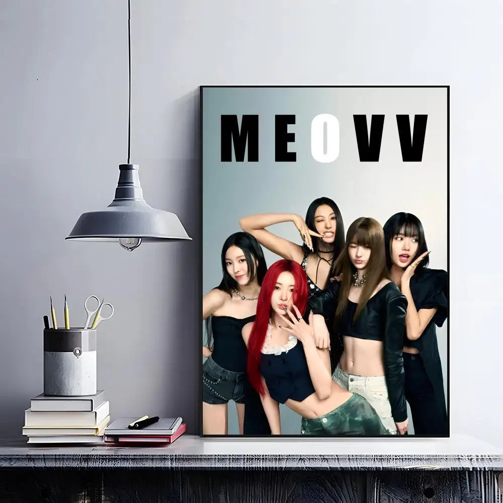 Kpop M-meovv HD Waterproof Self-Adhesive Wall Art Poster Wall Art Poster Peaceful Pleasures Health and Wellness Black5 21X30cmNoframe