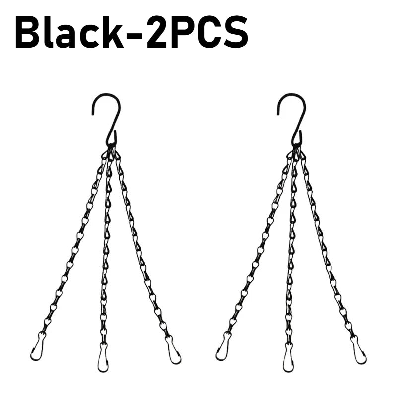 40cm Rattan Hanging Basket with 3-Hook Chain | Planter Pot