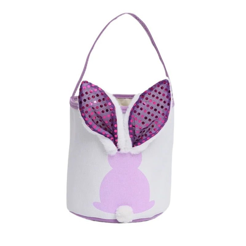 Light-Up Glitter Bunny Easter Egg Basket | Kids Candy Bucket