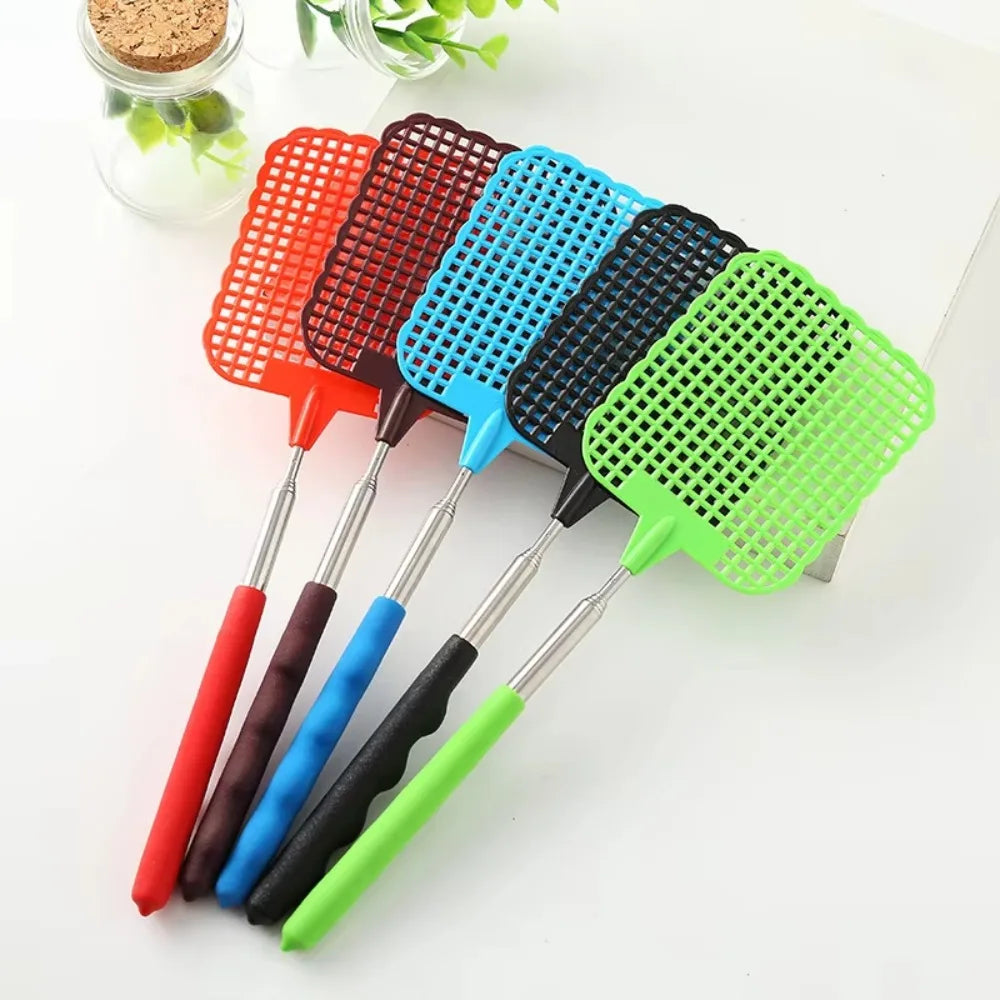 Fly Swatters Telescopic Extendable Prevent Pest Mosquito Garden Adjustable Flapper Trap Retractable Tool Swatter Supplies Peaceful Pleasures Health and Wellness