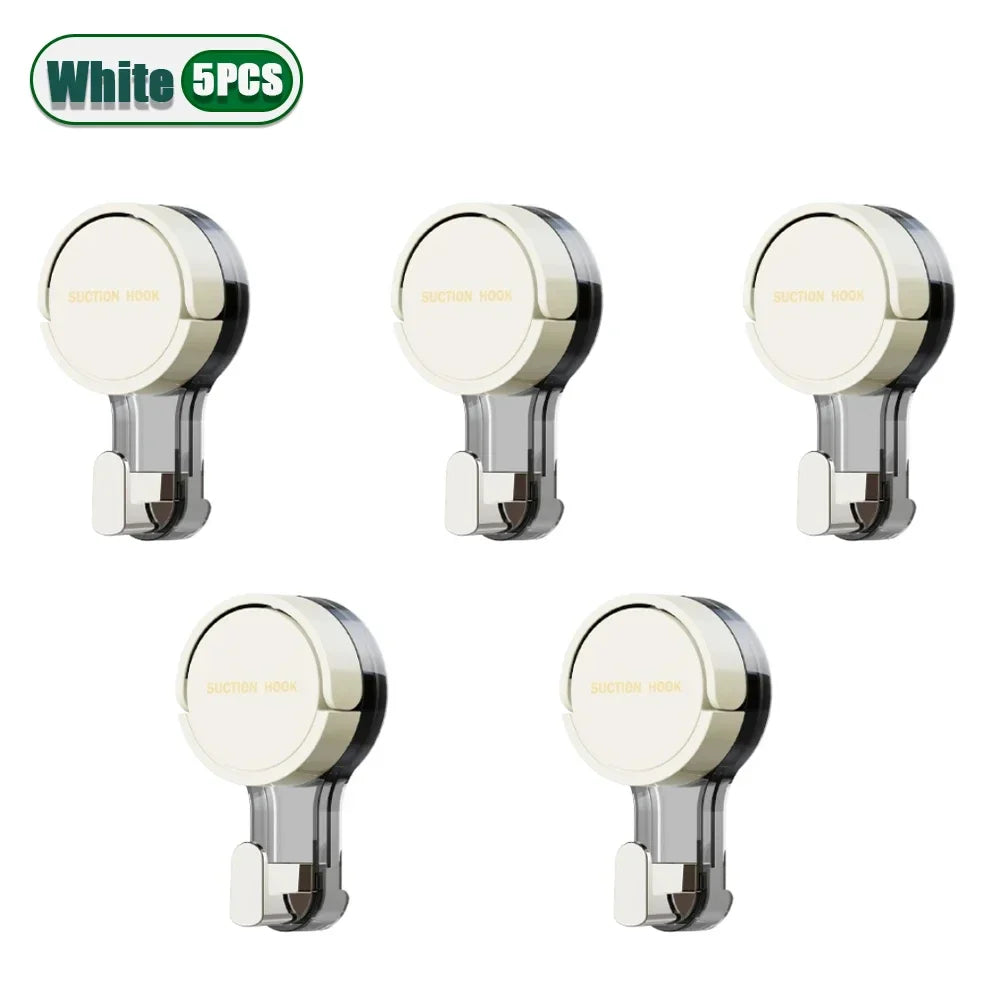 Reusable Suction Cup Hooks – Waterproof Bathroom Wall Hooks 1–30pk