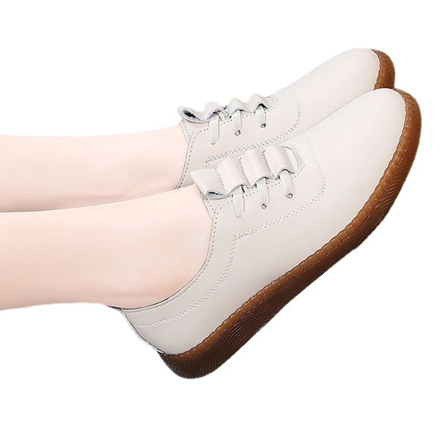 Women Casual Slip-on Boat Shoes Comfortable Solid Color Slip-on Flat Shoes Birthday Gifts for Ladies Peaceful Pleasures Health and Wellness