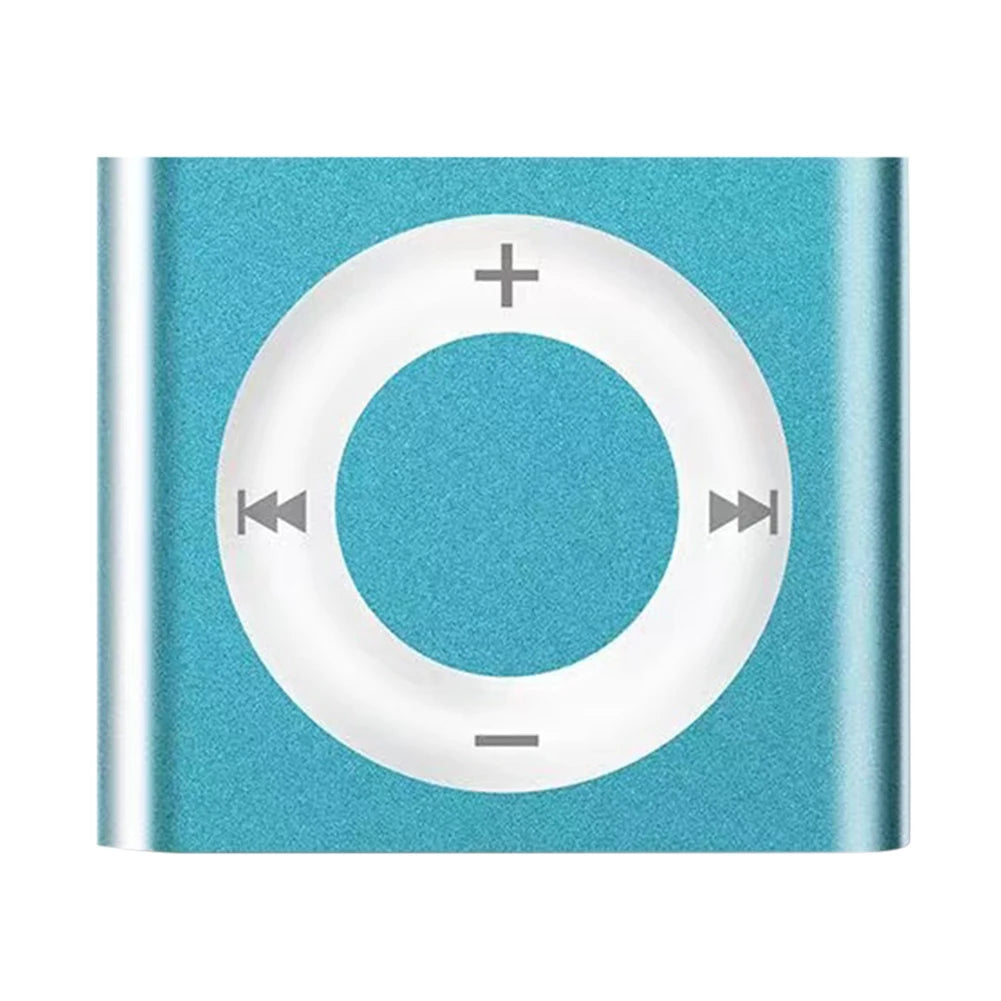 Mini Audio Player Build in Speaker Clip-on Sports Music Player Rechargeable 180mAh with Headphone Support TF Card for Boys Girls Peaceful Pleasures Health and Wellness Light Blue