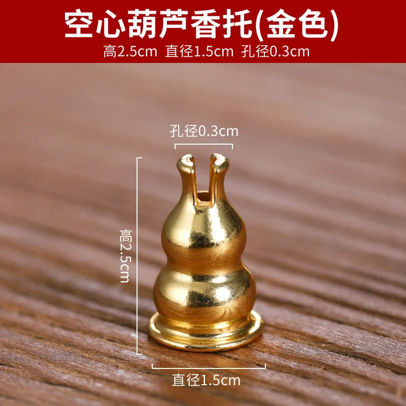 Brass Incense Burner Holder for Incense Stick Coil Bottle Gourd Shaped Copper Incense Holder Copper Censer 모기향 거치홀더 방향제 Peaceful Pleasures Health and Wellness type4