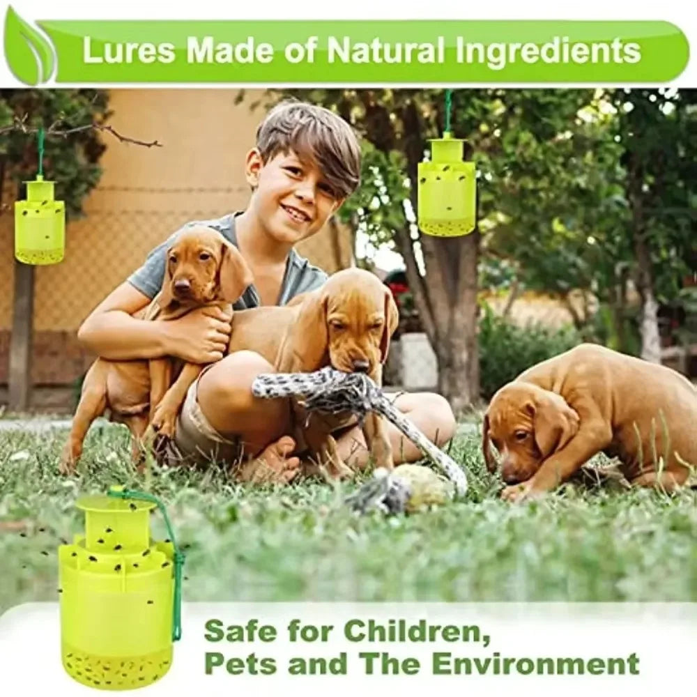 Reusable Outdoor Fly Trap with Bait | Garden & Farm Catcher