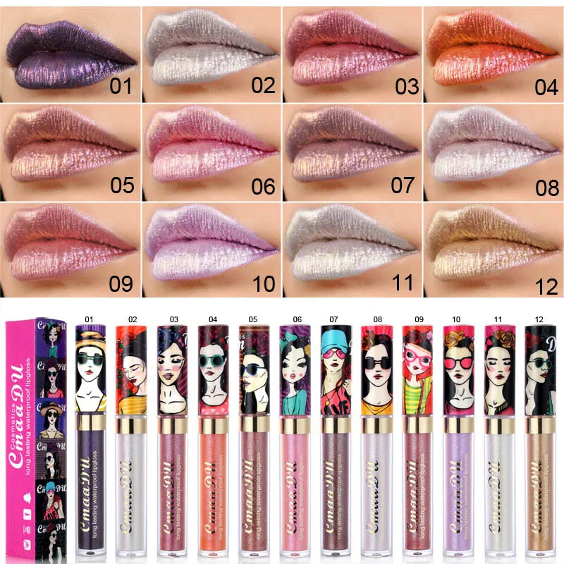 Cmaadu Metallic Shimmer Lip Gloss – Glitter & Long-Lasting Y2K