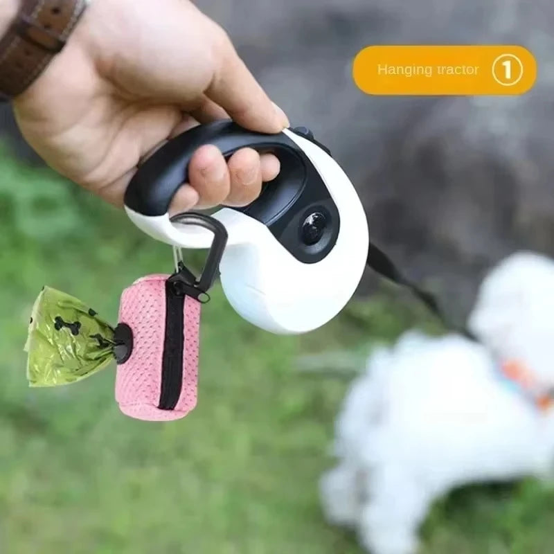 Portable Mesh Dog Poo Bags Dispenser Hanging with Buckle Colorful Dog Waste Bag Holder Pet Garbage Dispenser For Walking Peaceful Pleasures Health and Wellness