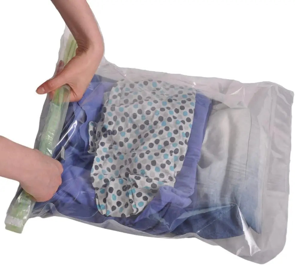 12-Pack Space Saver Compression Bags for Travel – No Vacuum Needed Travel Accessories Peaceful Pleasures Health and Wellness