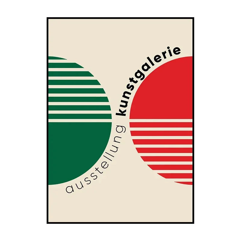Bauhaus Exhibition Poster Minimalist Vintage Canvas Wall Art