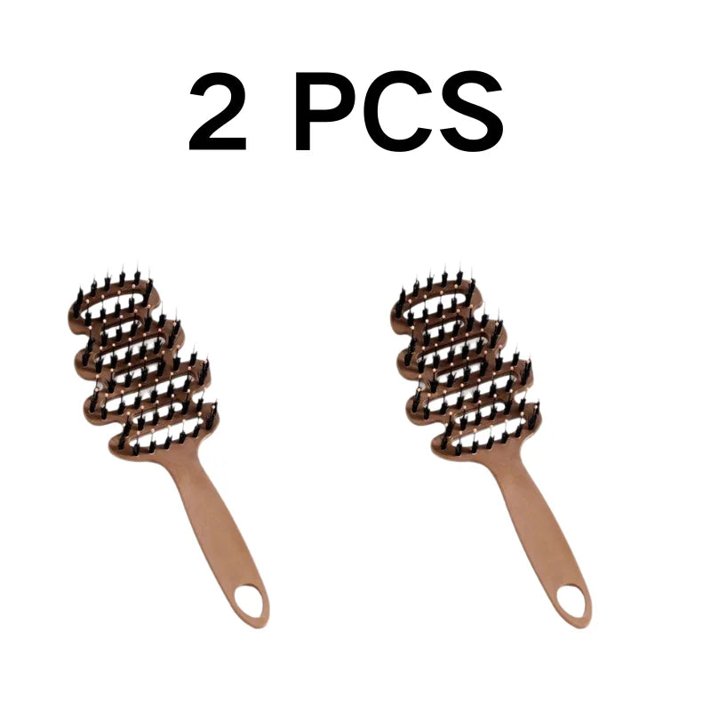 2-Pack Anti-Static Boar Bristle Detangling Comb – All Hair Types
