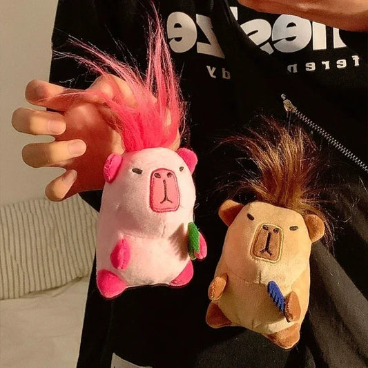 Kawaii Capybara Plush Keychain Bag Charm Pendant – Cute Gift Plush Keychain Charm Peaceful Pleasures Health and Wellness