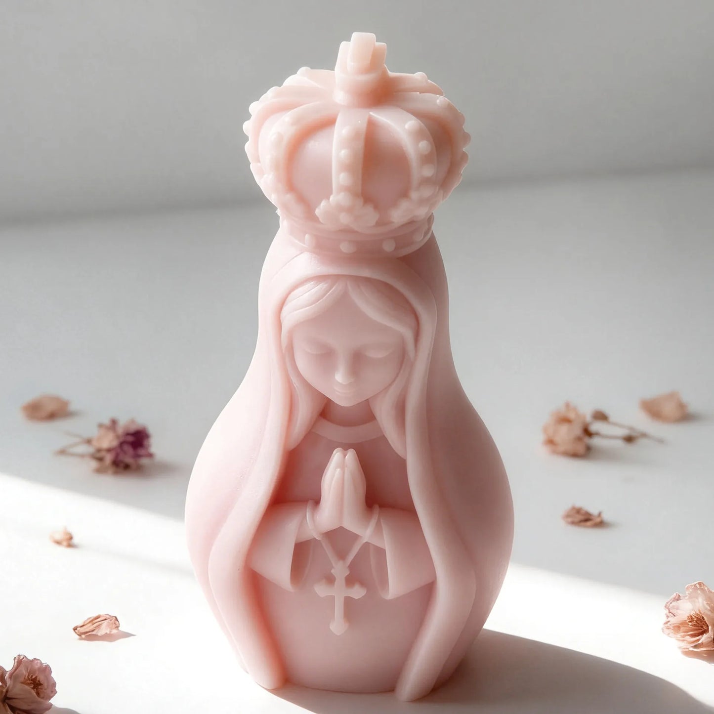 3D Virgin Mary Silicone Candle Mold – DIY Religious Craft Mold