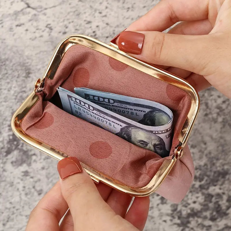 Women's Mini Leather Clutch Wallet – Coin Purse & Card Holder